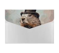Personalized Folder for Office, A Charming Prairie Dog File Folders with 6 Pack Pockets for Home, Portable File Jacket for Business, Expandable Folder for Organizing Paper