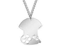 Personalized Football Jersey Number Necklace - Custom Name & Number Stainless Steel Necklace - Sports Themed Jewelry For Boys - Game Day Gift For Soccer Football Fans