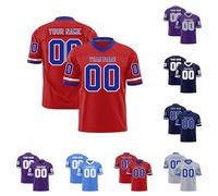 Personalized Football Jersey Printed Mesh with Your Name Number Personalized Rugby Uniforms for Men Women Boys Girls