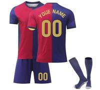 Personalized Football Kit for Kids & Adults - Custom Soccer Jersey with Your Name & Number, Boys Training Shirt, Shorts and Socks Set - Football Gift for Youth/Men