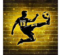 Personalized Football Player Name Sign with LED Light, Customized Sports Football Metal Wall Art Sign Decor, Custom Football Neon Night Light Lamp, Christmas Football Gifts for Men
