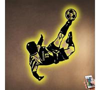 Personalized Football Player Name Sign with LED Light, Customized Sports Football Metal Wall Art Sign Decor, Custom Football Neon Night Light Lamp, Christmas Football Gifts for Men