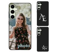 Personalized for Samsung Galaxy S25 Plus Case Custom Photo Cover, Soft Shockproof Drop Protection, Slim Premium TPU Case for Samsung S25+ Plus 5G Case with Picture Logo,Thin, Black