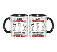 Personalized From The Best Things That Ever Came Out Of Your Balls Coffee Mug, Custom Kids Name Funny Printed Ceramic Cup, 11oz Naughty Sperm Design Mug, Novelty Gifts For Papa Dad From Son Daughter