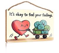 Personalized Front Door Sign It's Okay To Feel Your Feelings. Bathroom Decor Wall Art Decor For Bedroom(23X35CM)