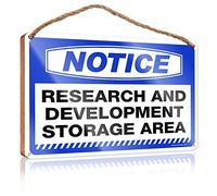 Personalized Front Door Sign Notice Research And Development Storage Area Wooden Sign Room Accessories For Men Bathroom Wall Wood Sign(15X28CM)