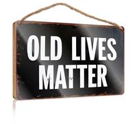 Personalized Front Door Sign Old Lives Matter Bathroom Decor Wall Art Decor For Bedroom(20X30CM)