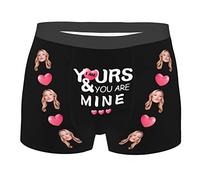 Personalized Funny Boxer Briefs for Wife Face Custom Photo Men Underwear Shorts for Men Daddy Boyfriend Husband Funny Underpants for Birthday Valentine's Day Gifts,Your & You Are Mine