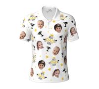Personalized Funny Face Photo Best Dad By Par Golf Polo Shirts, Custom Fathers Day Dad Polo Tee with Face, Father's Day Shirt Gift for Daddy, Grandpa,Golf Lover