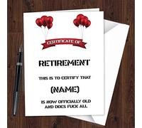 Personalized Funny Retirement Card Congratulations Retiring Men Women Rude L153