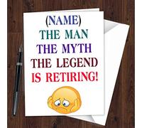 Personalized Funny Retirement Card Congratulations Retiring Men Women Rude L287
