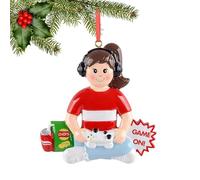 Personalized Gamer Girl Christmas Ornament - Custom Name Gift for Female Gamers, Video Game Themed Holiday Tree Decoration for Her, Gift for Gamer Wife & Daughter