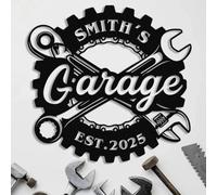 Personalized Garage Signs for Men,Personalized Workshop Sign Metal Wall Art,Home Store Man Cave Decor,Papa's Day Gift for Dad Husband style-12