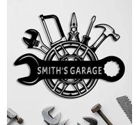 Personalized Garage Signs for Men,Personalized Workshop Sign Metal Wall Art,Home Store Man Cave Decor,Papa's Day Gift for Dad Husband style-11