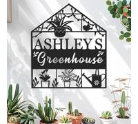 Personalized Garden Sign, Custom Metal Name Sign, Greenhouse Decor, Garden Wall Decor for Outside, Metal Yard Art, Garden Decor Signs, Backyard Decor, Gardening Decor Gifts for Gardeners