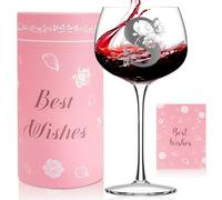 Personalized Gifts for Women, Womens Birthday Gifts, Monogrammed Wine Glass Gin Glass with Box, Customized Birthday Valentine Christmas Gift for Mom Wife Friends Sister Coworker,16oz Red Wine Glasses