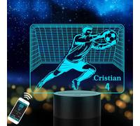 Personalized Goalkeeper Night Night for Boys, Custom Name & Jersey Number Table Lamp, Goalkeeper Gift for Son, Grandson