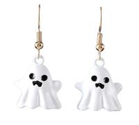 Personalized Gold Gothic 3D Ghost Pendant Lightweight Ghost Dangle Drop Earrings Unique Enamel Ghost Hook Earrings for Women, 0, Metal, No Gemstone