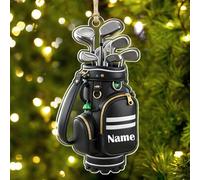 Personalized Golf Bag Christmas Ornament 2025,Custom Golf Bag 2D Flat Acrylic Ornaments,Home Decor Christmas Trees Hanging Ornaments,Gifts For Golfer Lover
