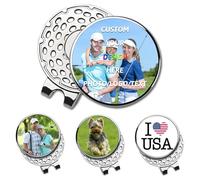 Personalized Golf Ball Marker Hat Clip Custom Golf Ball Markers with Photo Text Name Logo Customize Magnetic Golf Ball Markers Gift for Men Women Golfer (golf ball marker hat clip)