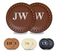 Personalized Golf Ball Markers Set of 2, Full Grain Genuine Leather Golf Ball Markers with Custom Initials, Handmade Men's Golf Accessories, Perfect Personalized Gift for Golf Enthusiasts, Coaches