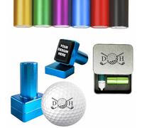 Personalized Golf Ball Stamp w/Metal Case, Custom Name Reusable Golf Ball Marking, Customized Golf Ball Stamper with Text, Golf Accessories Gifts for Men Birthday Christmas Father's Day (Style-03)