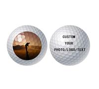 Personalized Golf Balls Unique Gifts for Men, Custom Golf Balls with Photo Text Ball Stamp Golf Marker Gifts for Golfers Husband Boyfriend Dad (1pc)