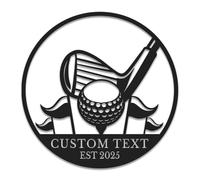 Personalized Golf Metal Wall Art, Custom Golfer Name Sign, Man Cave Decor, Sports Gift for Golf Lovers, Outdoor Country Club Metal Plaque (Style-6)