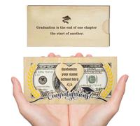 Personalized Graduation Wallet - Custom Engraved Name School Wooden Graduation Card Box Cash Holder Envelope, 2025 Graduates Gift for Him or Her (Custom)