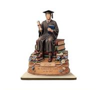 Personalized Graduation Wooden Block Plaque, Class of 2026 Keepsake Desktop Decorative Sign, for Souvenir Inspirational Student Achievement Art