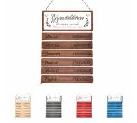 Personalized Grandkid's Wooden Sign Grandchildren Fill a Place in Your Heart that You Never Knew Was Empty Hanging Plaque Family Birthday Calendar Board DIY Mother's Day Housewarming Gift for Family
