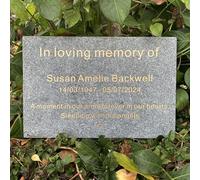 Personalized Granite Memorial Plaque, Engraved, 30 X 20 X 2CM, Headstone, Crematorium, Grave, Marker, Garden Memorial Plaque, Pet Memorial stone, Garden Memorial Stone,(Blue Grey)