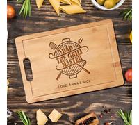 Personalized Grilling Gifts for Men - Custom the Grill Master Cutting Board Gifts for Dad - BBQ Cutting Board Perfact for Him, Dad, Father in Law, Husband