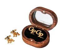 Personalized Groomsmen Cufflinks For Men, Custom Engraved Wedding Gift For Best Man & Father Of The Groom, Initial Stainless Steel Cufflinks