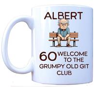 Personalized Grumpy Old Git Club Mug - Perfect 60th Birthday Mug for Men