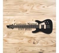 Personalized Guitar Metal Sign - Custom Music Wall Art, Rockstar Gift, Band Room Decor, Durable Metal Name Plaque for Musicians & Music Lovers (Style-4)