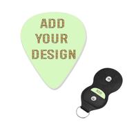 Personalized Guitar Pick Custom Logo Text Here For Acoustic Guitar, Violin, Ukulele, Bass (6 Packs)