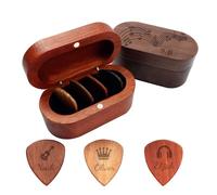 Personalized Guitar Pick Holder, Custom Guitar Pick Case Box, Engraved Wooden Guitar Picks Holder, Gifts for Men, Father, Musicians, Rock and Roll, Him, Husband, Teens, Birthday Father's Day Christmas