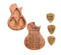 Personalized Guitar Picks, 3 Pack Personalized Wooden Guitar Picks, Wooden Picks Guitar Personalized Gifts for Boyfriend,B