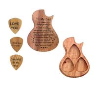 Personalized Guitar Picks, 3 Pack Wood Guitar Picks with Box, Guitar Picks and Case Personalized Gifts for Boyfriend,A