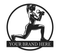 Personalized Gym Metal Sign, Custom Weightlifting Wall Art, Bodybuilder Name Plaque, Fitness Center Decor, Unique for Trainers & Athletes (Style-11)