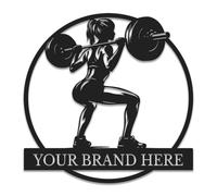 Personalized Gym Metal Sign, Custom Weightlifting Wall Art, Bodybuilder Name Plaque, Fitness Center Decor, Unique for Trainers & Athletes (Style-10)
