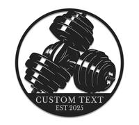 Personalized Gym Metal Sign, Custom Weightlifting Wall Art, Bodybuilder Name Plaque, Fitness Center Decor, Unique for Trainers & Athletes (Style-9)