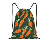 Personalized Gym Sack Happy Carrot Print Drawstring Backpack Unisex Sports Travel Bag For Sports, Travel, Campus