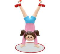 Personalized Gymnastics Ornament 2026, Handstand Gymnast Girl Christmas Ornament for Tree Decor, Tumbling Cartwheel Sports Keepsake Gift for Daughter Granddaughter Kids