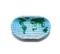 Personalized Hair Claw, Arrow Trash Can Medicine Box Bioacetate Hair Claw, Funny Hair Claw Hair Accessories for Best Friend (World Map)
