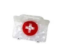 Personalized Hair Claw, Arrow Trash Can Medicine Box Bioacetate Hair Claw, Funny Hair Claw Hair Accessories for Best Friend (First Aid Kit)