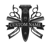 Personalized Hair Stylist Metal Sign - Custom Salon Wall Art with Name - Elegant Gift for Hairstylists & Beauty Professionals (Style-8)