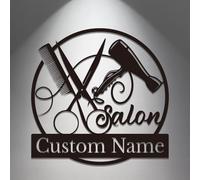 Personalized Hair Stylist Metal Wall Art - Custom Salon Sign for Beauty Professionals - Unique Gift for Hairstylists & Cosmetologists (Style-4)