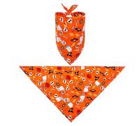 Personalized Halloween Dog Bandanas,Pet Halloween Bandanas Reversible Dog Cat Scarfs Bibs with Bats Pumpkins Patterns for Small Medium Large Dogs